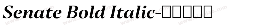 Senate Bold Italic字体转换